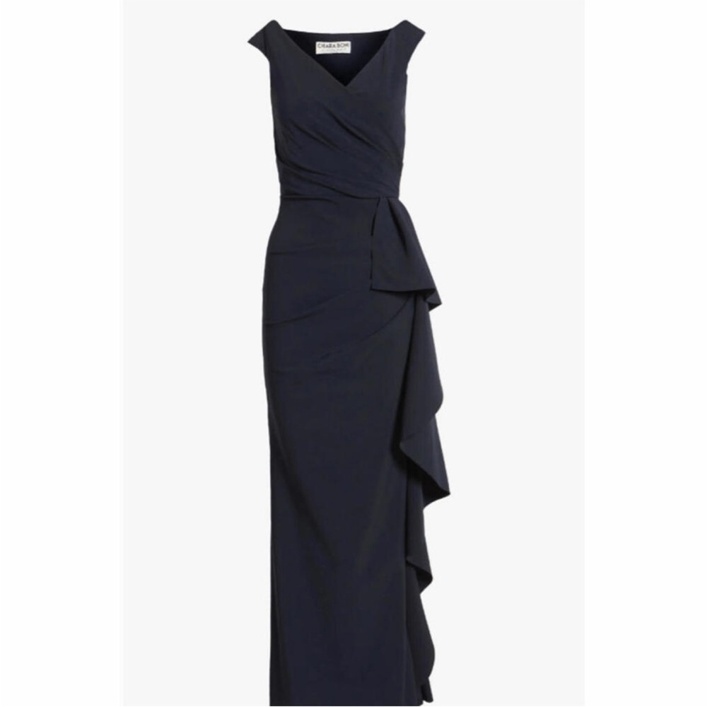 Chiara Boni La Petite Robe Sozen Cascade Ruffle Sleeveless Gown